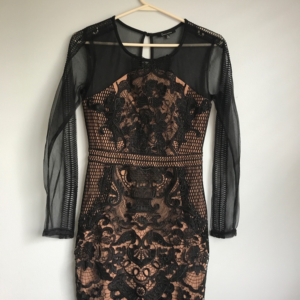 NWOT Black Long-Sleeved Lace Dress from The Clothing Company. Women’s size small
